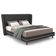 Cabeceira Queen Nilo 160cm Com Cama Pés Madeira Suném P05 Linho Cinza Escuro - Lyam Decor