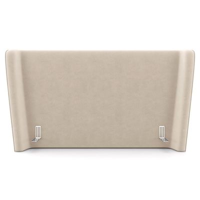 Cabeceira Cama Box Queen 160cm Nilo P05 Veludo Bege - Lyam Decor