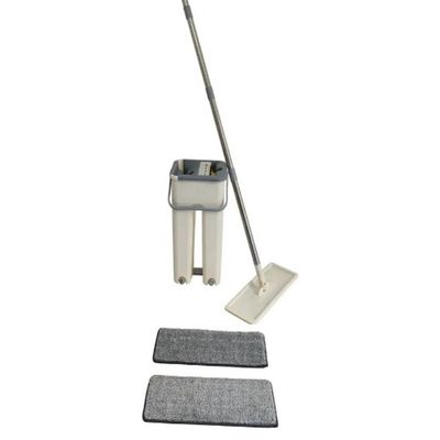 Mop Duplo Rodo Magico Vassoura Flat Balde Limpeza De Piso Multiuso Esfregao ical Lava Seca Refil