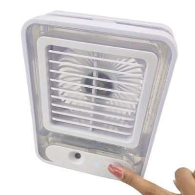 Ventilador Umidificador Agua De Mesa Touch Led Usb Portatil 3 Velocidades Estudos Trabalho