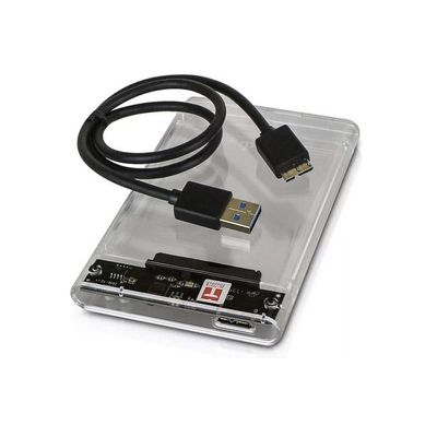Case para Hd 2.5 Sata Usb 3.0 Transparente Slim Externo