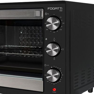 Forno Elétrico De Bancada 50 Litros Fogatti Black I50 Preto 110v