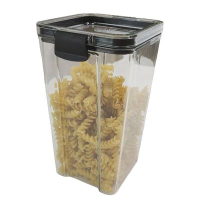 Pote Hermetico Conserva 1300ml Tampa Veda Acrilico Transparente Armazena Mantimento Alimento Temper