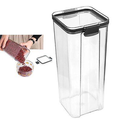 Pote Hermetico Conserva 1300ml Tampa Veda Acrilico Transparente Armazena Mantimento Alimento Temper