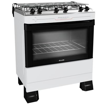 Fogão Mueller 5 Bocas Branco Com Tripla Chama MFI5BF