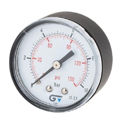 Manômetro 1/4 Saída Traseira 240 Lbs 14.06 Bar Aco 50 Mm