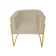 Kit 10 Poltronas Decorativa Sala De Estar Base De Ferro Dourada Veludo Bege