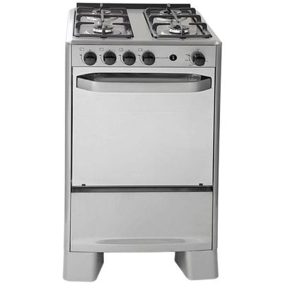 Fogão De Piso Suggar Select 4 Queimadores Prata Inox Bivolt FGISL410PRIX