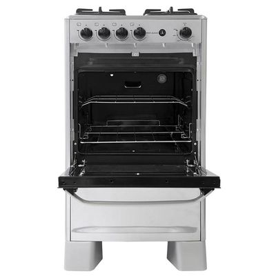 Fogão De Piso Suggar Select 4 Queimadores Prata Inox Bivolt FGISL410PRIX