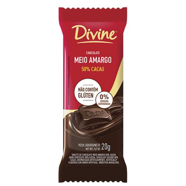 BARRINHA CHOCOLATE AO LEITE 20G DIVINE