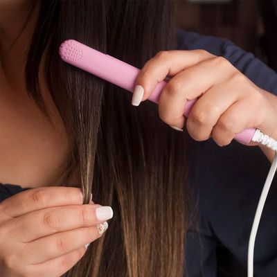 MINI CHAPINHA PRANCHA PORTÁTIL VIAGEM 180 GRAUS 110V-220V Único / Rosa