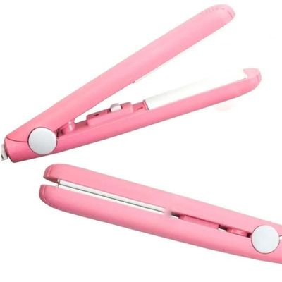 MINI CHAPINHA PRANCHA PORTÁTIL VIAGEM 180 GRAUS 110V-220V Único / Rosa