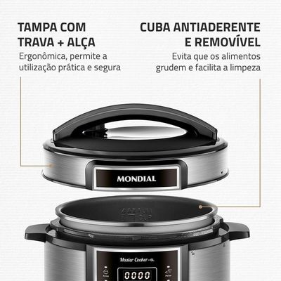 Panela de Pressão Elétrica Digital 6L Mondial 127V