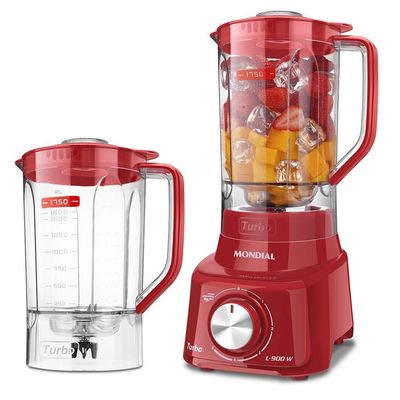Liquidificador Turbo 900w L-900 Fr-2c 2 Copos-220v-vermelho 220V