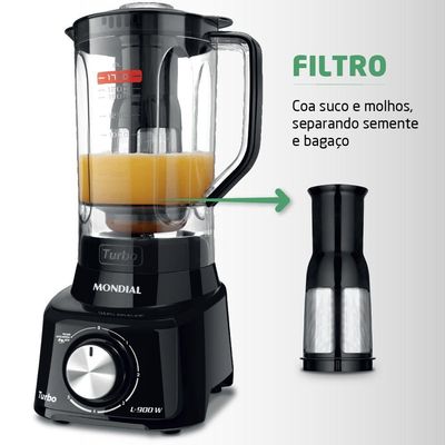 Liquidificador Turbo L-900 Fb Liquidificador-127v-preto 110V