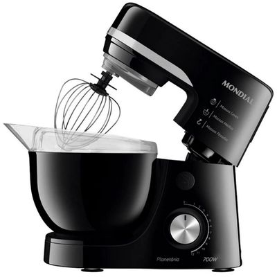 Batedeira Planetária Mondial BP-03 12 Velocidades 700W Preto / 220V