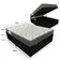 Cama Box Baú Casal Suede + Colchão De Espuma D33 - Sereneprime - 138cm Preto