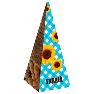 Cone de Papel Decorativo Regina Arraiá 4 Unidades