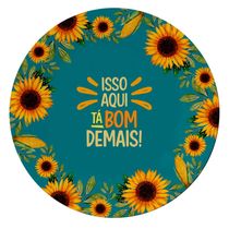 Sousplat Junino em Melamina Flor Arte Girassóis 30cm