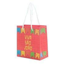 Sacola em Papel Junina FlorArte Arraiá 14,3x15,5x7cm
