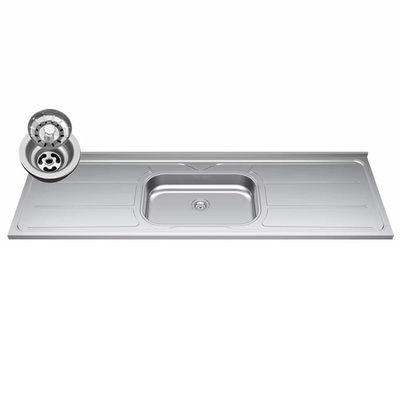 Balcão Gabinete com Pia Inox 160cm Arkansas Preto - Lumil