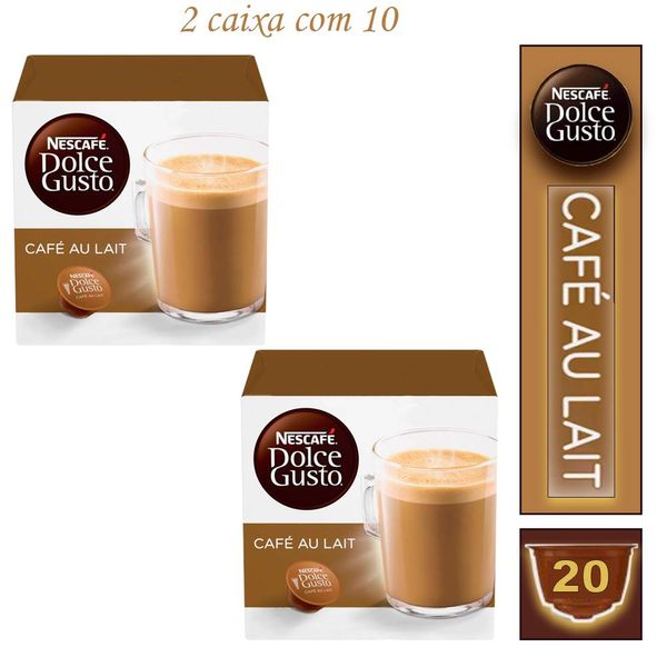 2 caixa Café Nescafé Café au lait Dolce Gusto Bebida Lactea