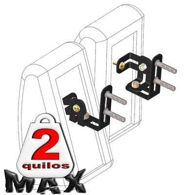 Suportes Home Theater Caixa Som Ajustável 1 Par Preto