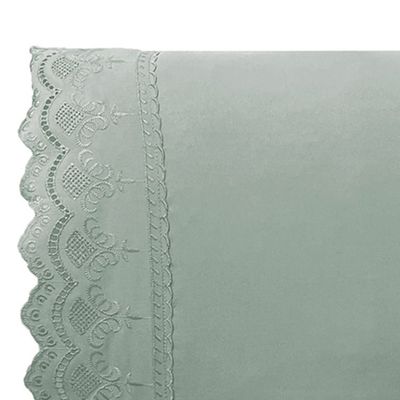 Jogo de Cama Lençol Queen Supremo 3 Peças Micropercal 300 Fios - Cinza