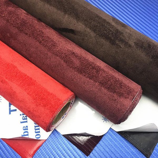 Filme Adesivo de Tecido Suede para Envelopamento de Carros 143x50cm cinza