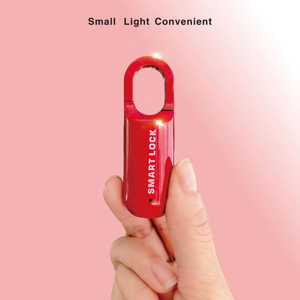 Cadeado Biométrico à Prova d'Água MQ-1017 com Impressão Digital vermelho