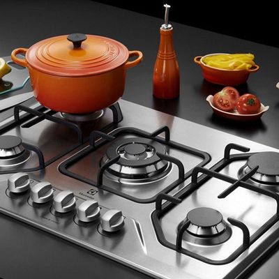 Cooktop Gás 5 Queimadores GT75X Tripla Chama Inox Bivolt.