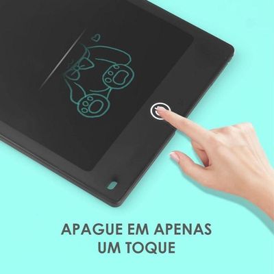 Tablet Infantil Lousa Magica Digital Lcd 8,5 Preto