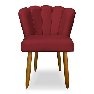 Cadeira Flor De Luxo Para Mesa De Jantar - Balaqui Decor Cor:vermelho Vermelho