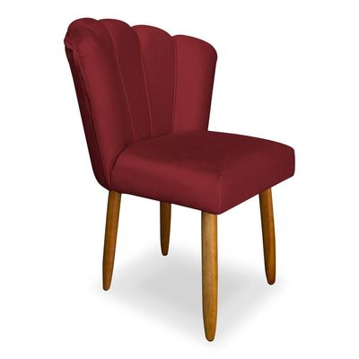 Cadeira Flor De Luxo Para Mesa De Jantar - Balaqui Decor Cor:vermelho Vermelho