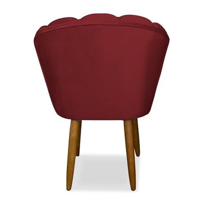 Cadeira Flor De Luxo Para Mesa De Jantar - Balaqui Decor Cor:vermelho Vermelho