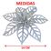 Kit 8 Flores Prata Gliter Decoração árvore De Natal De 14cm