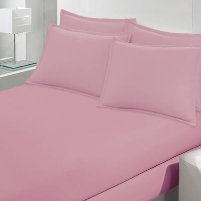 Lencol Avulso Queen com Elastico Malha Image Rose Bouton Rose