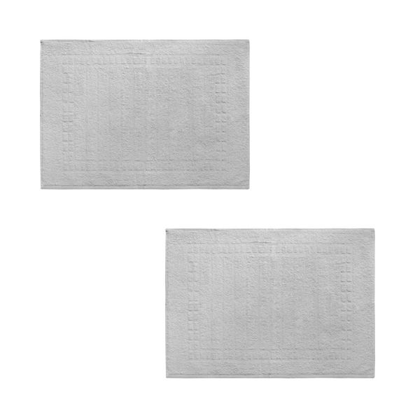 Jogo Toalha Piso 2 Pçs Premium 50x70cm Branco Caviquioli