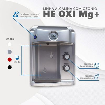 Purificador De água Gelada Alcalina Ionizada C/ Magnésio Mg+ Voltagem:127v;cor:prata