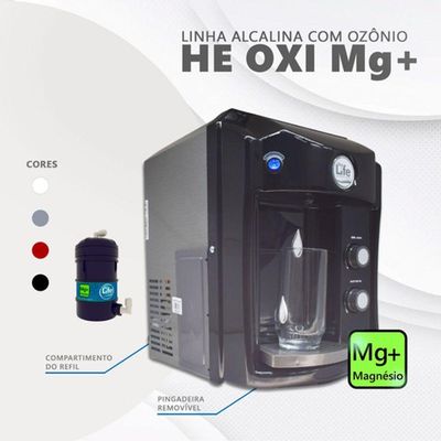 Purificador De água Gelada Alcalina Ionizada C/ Magnésio Mg+ Voltagem:127v;cor:preto