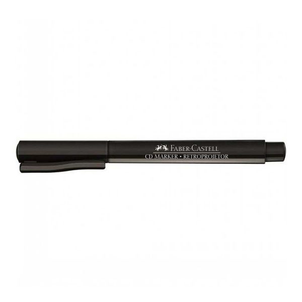 MARCADOR PERMANENTE RETROPROJETOR 1.0 PRETO FABER CASTELL