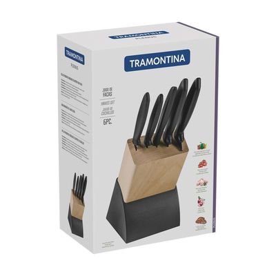 Jogo De Facas Cozinha Gourmet Cepo 6 Pçs Plenus Tramontina