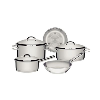 Jogo Panelas Tramontina Solar Inox 6 Peças Fundo Triplo