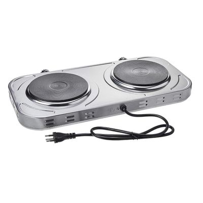 FOGÃO ELETRICO DE MESA DE INOX AGRATTO 127/110V 2 PRATOS