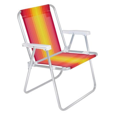 Cadeira de Praia Alta em Alumínio Cores Variadas Mor