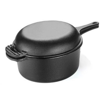 Conjunto Caçarola E Frigideira Multiuso De Ferro Fundido