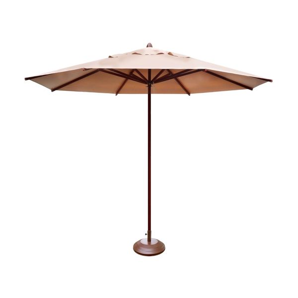 Ombrelone Guarda Sol Piscina Casa Praia Base Marrom 240cm