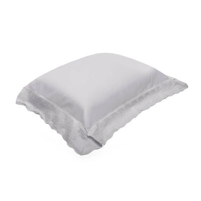 Jogo Lencol Casal 4 Pcs Algodão 300Fios Luisa Prata Bouton