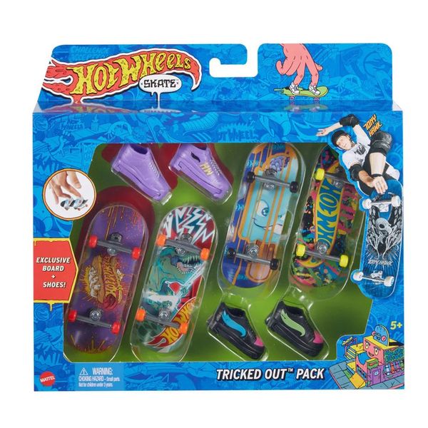 Skate de Dedo Hot Wheels com Tênis