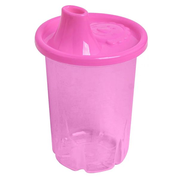 Copo Infantil Grande LP House Linha Dindo com Bico Rosa 300ml